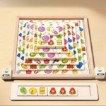 Wooden Puzzle A Sheep Multiplayer Game Chinese Table Kids Casual Card Game Parent-child Interactive Thinking Training Amusement (New)
