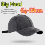 64-68cm Big Head Man Plus Size Baseball Cap Men Soft Denim Wash Old Sun Cap Woman Oversize Sport Snapback Hats Trucker Hat Dad (New)