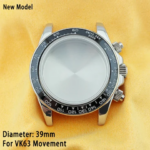 VK63 Watch Case 39MM 316L Stainless Steel Case Fit Daytona Style VK63 Dial VK63 Hs Fit VK63 Quart Movement Watch Parts (New)