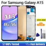 AMOLED Display Samsung A15 4G A155F LCD Display Touch Screen Digitizer Assembly Samsung A15 5G A156B Screen Replacement Bangladesh (New)