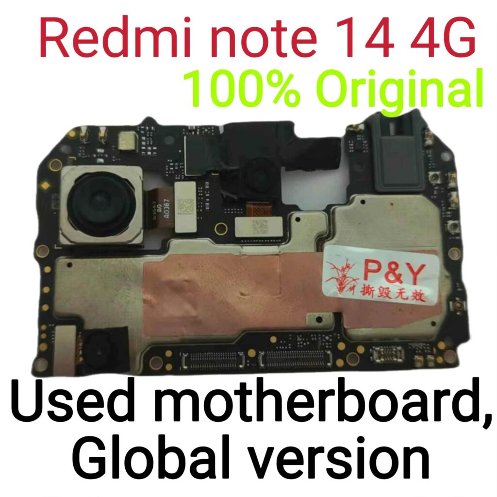 For Redmi Note 14 4G Replacement Motherboard, Fully Pre-tested, All Functions Fully Working, No Locked