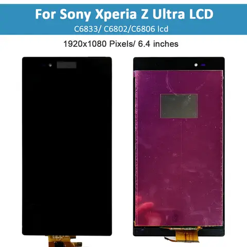 Se6117df1a63547b2b1b55a399b4c92d2z_480x480q75 Original LCD Display SONY Xperia Z Ultra XL39h XL39 C6833 Touch Screen Digitizer SONY Xperia Z Ultra lcd with Frame (New) - Image 1