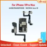 Fully Tested Mainboard iPhone 11 Pro Max 64g 256g 512g Authentic Motherboard With Face ID Unlocked Logic Board Clean iCloud Bangladesh (New)