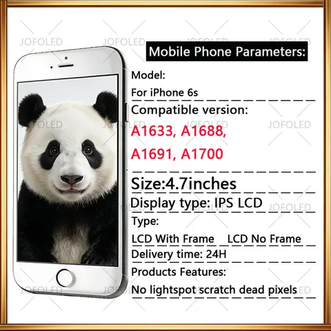 Se67589df2dce482b92d78df730ed4ba2i_480x480q75 iPhone 6s OEM LCD Display with Replaced Outer Glass 3D Touch Digitizer Assembly Replacement A1633 A1688 A1691 Models (New) - Image 1