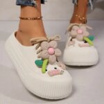 Summer Women Slippers Cute Decoration Platform Sandals Casual Outdoor Clogs Beach Sandal Non-slip Slides Indoor Home Shoes 35-42 (New)