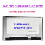 Laptop LCD Screen B140HAN03.3 LP140WF7-SPH1 DELL Latitude 7480 7490 Non-Touch FHD IPS