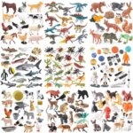Oenux Miniature Wild Animal Model Farm Bird Ocean Dinosaur Insect Lizard Action Figures PVC Set Education Kid Toys Gift (New)