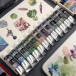 Japan Kusakabe Charcoal Granulating Watercolor Paint 10ml Tube Sediment Shimmer Glow Artist Water Color Painting Art Supplies (New)
