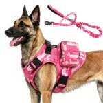 Pink Service Dog Vest with Pockets Large Tactical Dog Harness Removable Backpack Pet Vest with Handle & Molle System for Patches (New)