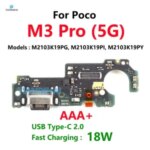 AAA+ Xiaomi Poco M3 Pro 5G Dock Connector USB Charger Port Flex Cable Board Type C Mic Board Fast Charging 67W M3Pro 5G Bangladesh (New)
