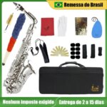 SLADE Eb E Flat Alto Saxophone Brass Sax Saxofone Woodwind Music Instrument With Case Reeds Mouthpiece Gloves Accessories (New)