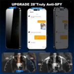 Hot-selling 1-5 pieces of easy-to-install anti-peeping tempered film iPhone 17 16 15 14 13 12 11 Pro Max Mini Plus XR XS (New)