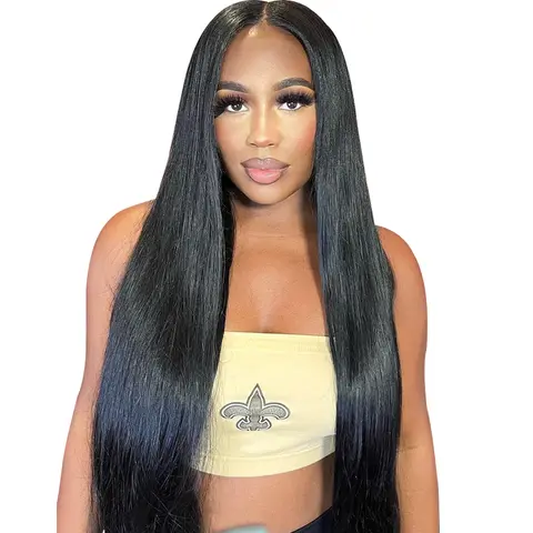 Se832590e60db444bbe07945add6fce6cR_480x480q75 Straight U Part Wigs For Women Human Hair Malaysian Straight Human Hair Wigs 180% Density ISEE HAIR U Shape Wigs Without Glue (New) - Image 1