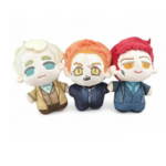 Season 3 TV Good Omens Print Plush Doll 10cm Pendant Aziraphale Crowley Stuffed Toy Plusie Prop Keychain Present School Gift (New)