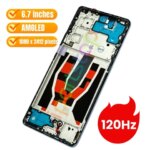 Replacement AMOLED Display OPPO Reno10 5G Reno 10 CPH2531 120Hz New Touch Screen With Frame Assembly all Functions OEM (New)