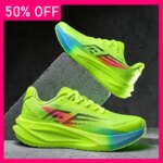 Men Women Running Shoes New Fashion Marathon Sports Breathable Comfortable Sneakers Daily Morning Running Rebound Fitness Shoes (New)