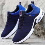 Mens Casual Sneakers Breathable Mesh Lace Up Versatile Lightweight Soft Sole Daily Walking Running Footwear For Outdoor Wear (New)