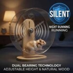 Low Noise Small Animal Exercise Wheel with Stable Natural Base Clear Acrylic Running Wheel for Hamster Engagement (New)