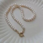 High Quality Natural Freshwater Pearl 14K Gold Filled Female Beads Chain Necklace Promotion Jewelry Gifts For Girlfriend (New)