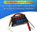 Mini Digital Voltmeter Ammeter DC 100V 10A Panel Amp Volt Voltage Current Meter Tester Detector 0.56 Dual LED Display Auto Car Bangladesh (New)