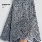 Plain Heavy Cord Embroidery French Lace Shiny Sequins African Mesh Fabric floral traditional Wear Sewing Cloth (New)