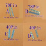 2-100Pcs Charging Lcd Display FPC Connector Usb Plug Samsung Galaxy A73 A25 A35 A556 A55 A53 A15 A155 A33 A336 40 78 Pin (New)