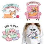 Funny Dog Breeds Humor Quotes Animal Pet Lover Iron on Washable DTF Heat Transfers Stickers Ready to Press for Sweatshirts Bags (New)