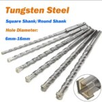1Pcs Electric Hammer Drill Bit 6mm 8mm 10mm 12mm 14mm-32mm Cross Type Tungsten Steel Alloy SDS Plus Masonry Concrete Rock Stone (New)
