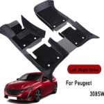 Car Floor Mats for Peugeot 308SW 2009 2010 2011 2012-2016 Custom Auto Foot Pads Automobile Carpet Cover Interior Accessories (New)