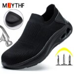 2026 Breathable Mens Work Safety Shoes Lightweight Steel Toe Anti Smashing Anti Slip Indestructible Male Boots Footwear Sneakers (New)