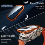 Tempered Glass for Apple Watch Ultra 49mm Titanium Metal Frame Anti-Scratch film for Series Ultra 2 Screen Protector Accessories (New)