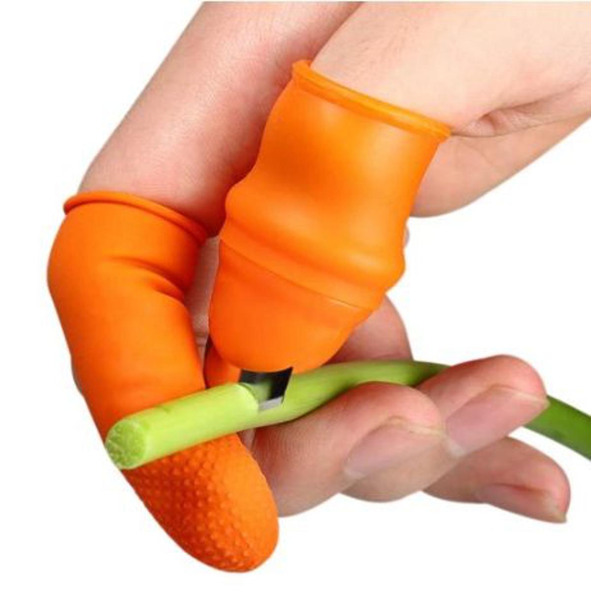 Sead174f30a7845be93b62b5c4c400f94J Silicone Finger Protector for Vegetables and Fruits Cutting – 5 in 1 Pack - Image 1