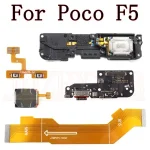 USB Charging Port Board Xiaomi Poco F5 23049PCD8G Bottom Earpiece Loudspeaker Ringer Buzzer Volume Motherboard Flex Cable Bangladesh (New)