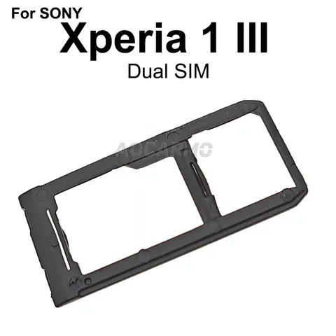 Seb10a5c85363472b93cfe8eae6f23e9aS_480x480q75 Aocarmo Sony Xperia 1 III X1iii MARK3 XQ-BC52 BC62 BC72 Dual SIM Card Holder Tray Slot Plastic Drawer Replacement (New) - Image 1