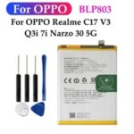 BackShell 5000mAh BLP803 Battery OPPO Realme C17 Realme V3/Realme Q3i 5G /Realme 7i/Realme Narzo 30 5G Batteries Bangladesh (New)