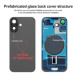 Battery Cover iPhone 17 Rear Door Housing Panel Case Camera Lens Parts iPhone 17 Glass Battery Cover (New)