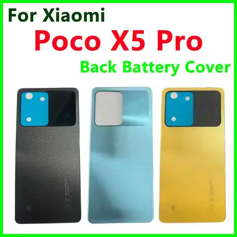 Seb904c6d7fa4410bb1ecd12a655fddd9b_480x480q75 Back Battery Cover Glass Housing xiaomi POCO X5 PRO Glass Door Back Battery Back Cover Case camera lens glass (New) - Image 1