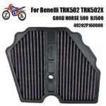 Motorcycle Intake Air Filter For Benelli TRK 502 TRK502 TRK502X 2017-2022 BJ500 High Flow Air Cleaner Replacement Filter Element (New)