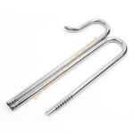 2pcs Stainless Steel Pipe Metal Inflow and Outflow for Aquarium Curved Line No Suction Cups Needed Install on for T 55KF (New)