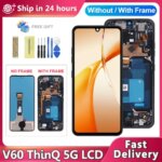 64'' LCD LG V60 ThinQ 5G LCD Display Touch Screen Digitizer Assembly Replacement LG V60 LM-V600 A001LG Display Screen (New)