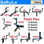 BaRuiLe 1pcs LED Flash Light Sensor Flex Cable For iPhone 13 14 15 Pro Max 16 Plus Proximity Distance Ambient Repair Part (New)