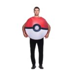 Halloween Pokemon Pokeball Costume for Women Men Cosplay Jumpsuits Funny Anime Outfit Party Performance Carnival Outfits (New)