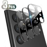 3Pcs Full Cover Back Camera Lens Samsung S25 S24 S23 S22 S21 Ultra Plus A56 A36 A16 A55 A35 A15 A54 A34 A14 Tempered Glass (New)