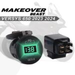 Fit For Kawasaki NINJA 500 NINJA400 Motorcycle Dual Socket USB / USB-C Versys 650 NINJA650 Fast Charger with Relay (New)