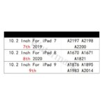 New LCD iPad 102'' 2019 7th Gen A2197 A2198 8th 2020 A2270 A2430 A2428 9th A2602 A2604 LCD +Touch Screen = Display Screen (New)