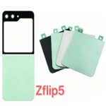 Samsung Galaxy Z Flip5 Flip 5 F731B Glass Panel Back Battery Cover Door Rear Housing Cover Replacement Case With Camera Lens (New)