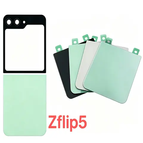 Sed32a9cc76e04740a59d43b7a50de0edN_480x480q75 Samsung Galaxy Z Flip5 Flip 5 F731B Glass Panel Back Battery Cover Door Rear Housing Cover Replacement Case With Camera Lens (New) - Image 1