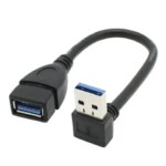 USB 3.0 Right / Left /Up/Down Angle 90 Degree Extension Cable Male To Female Adapter Cord USB Cables Extension Cord (New)