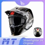 Modular Helmets Motorcycle MT Brand Streetfighter Gloss / Matt Motocross Racing Helmet ABS Shell Quick Release M-XXXL Maxvision (New)
