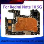 Original Unlocked Motherboard For Xiaomi Redmi Note 10 5G Mainboard With Full Chips 64GB 128GB Logic Board (New)